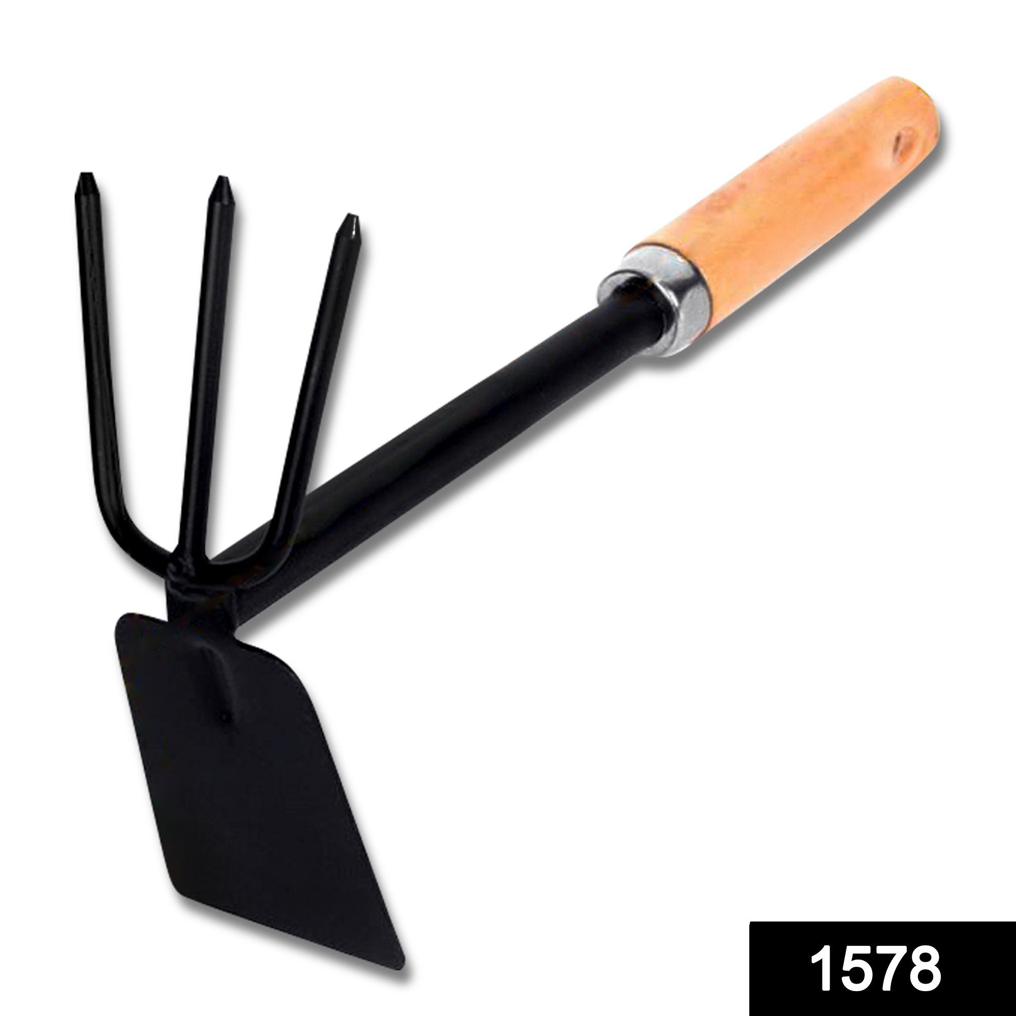 2 In 1 Double Hoe Gardening Tool With Wooden Handle 2 In 1 Double Hoe Gardening Tool With Wooden Handle